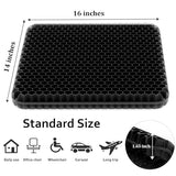 Egg Gel Seat Cushion, Breathable Gel Cushion Chair Pads with Non-Slip Cover for Home Office Car Wheelchair, Honeycomb Design Egg Seat Cushion As Seen On TV (Black)