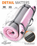 Gaialoop 3 Inch Memory Foam Camping Mattress, Dual Layer Thick Sleeping Camp Pad for Car Tent Cot, Roll-Up Portable Glamping Floor Bed for Guests Sleepover[Twin XL: 80 * 38 * 3"] Sakura Pink