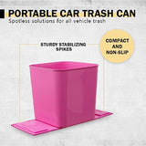 HAUSSIMPLE Car Trash Can Waterproof Plastic Garbage Bin Litter Waste Basket
