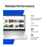 HP 14" Business Laptop Computer with 1-Year Office 365, Intel Quad-Core N150 Processor, 4GB RAM 640GB Storage (128GB UFS+512GB SD Card), Windows 11 Home, PLUSERA Earphones, Sky Blue