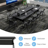 Folding Conference Room Tables, Modern Large Flip Top Mobile Meeting Tables