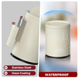 LEASYLIFE 3.1GAL Metal Bathroom Garbage Can with Lid, Modern Garbage Can, Swing Lid,Double Bucket,Small Wastebasket for Bedroom,Living Room,Office,Bank,Hotel