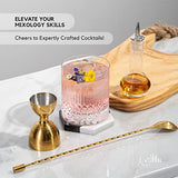 A Bar Above Bitters Bottle, Classic Design, Small Glass Bottles, to Add Bitters for Cocktails, with Stainless Steel Pour Spout, and Synthetic Cork, Ideal Bartender Gifts, Home Bar Accessories, 1.7 oz