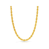 ONTHOLOGIE Gold Vermeil 6.5 mm Rope Chain Necklace for Women - 28 Inch 18k Gold Vermeil Sterling Silver 925K Necklace, Trendy Gifts and Necklaces for Her