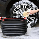Car Trash Can, Mini Collapsible Car Garbage Can, Waterproof Hanging Car Trash Bag with Handle, Car Trash Bin