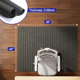 Delamu Office Chair Mat for Hardwood Floor, 36"×48" Floor Protector for Under Desk Computer Rolling Chair Mat (Black Brown)