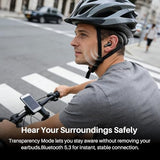 Hybrid Active Noise Cancelling Wireless Earbuds with 6 Mics AI Clear Call Ear Buds 68H Playtime with LED Display