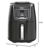 Ninja XL Air Fryer | 5.5 QT Capacity fits 3lbs of Wings | 5-in-1 Air Fry, Roast, Bake, Reheat & Dehydrate | 400°F Max Temp | 1750 Watts | With Dishwasher Safe Parts & Recipe Guide | Grey | AF150AMZ