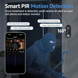 Wireless Smart Video Doorbell System,7" Touchscreen Display,1080P Video Doorbell Camera with Motion Detection