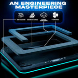 urbofrost Gaming Laptop Cooling Pad - 4 Powerful Turbo Fans - 4 x 4000 RPM, Dynamic RGB, 4-Ports USB, Laptop Cooler 2 Power Modes USB-C/DC