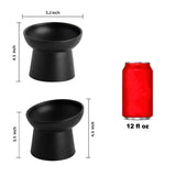 KITCHENLESTAR Elevated Cat Bowls, 15° Tilted Ceramic Raised Cat Food and Water Bowl Set, Whisker-Friendly Porcelain Pet Feeder Dishes for Indoor Cats and Small Dogs,Black,5.2 Inch,2 Pack