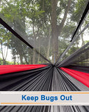 Sunyear Camping Hammock-Hammocks with Net and Rain Fly Tarp - Portable Single&Double Lightweight Nylon Parachute Hammocks with Hammock Tree Straps for Backpacking Hiking Travel Camping Indoor Outdoor