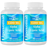 Fogoro Alpha Lipoic Acid 1500 mg-Liposomal ALA Supplement for Cellular Energy Production,Glucose and Lipid Metabolism,Free Radical Scavenger,120 Softgels