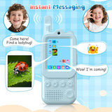 Upgraded Kids Video Walkie Talkies 2 Pack, 1100FT Long Range, Large Screen, Voice & Text Chat, Gaming, Camera, Voice Changer, Christmas Stocking Stuffers Gifts for Boys Girls Outdoor Camping