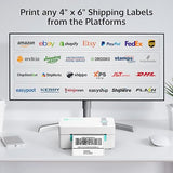 Shipping Label Printer, Bluetooth Thermal Label Printer 4x6 for Small Business and Shipping Packages