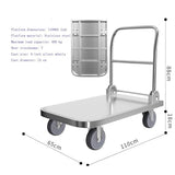 Effortless Multifunctional Platform Truck Cart with 5-inch Wheel Push Dolly