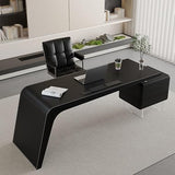 BGGJJ Computer Desk Wooden Minimalist Study Furniture with Sideboards