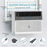 Window Air Conditioner, 6,000 BTU Cools 250 Sq Ft, Wi-Fi Enabled Smart AC with Remote & App Control, Easy Install Kit, Energy Efficient Cooling for Medium Rooms, White