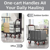 Upgraded Foldable Push Cart Dolly,560 lbs. Capacity Moving Platform Hand Truck