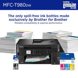 Brother INKvestment Tank 980 Wireless and Ethernet Color Inkjet All-in-One Printer with Multipurpose Tray