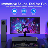 Nylavee Computer Speakers with Subwoofer, 2.1 PC Speakers System with Bluetooth 5.4 & 3.5mm Aux-in, 60W Peak Power