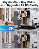 Peephole Camera, Bextgoo 2K Wireless Door Camera with Doorbell, 4.3″ Monitor, AI Motion Detection, 2‑Way Talk, 170° Viewing