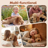 24"|4.5lb Weighted Stuffed Animal for Kids & Adults, Microwavable Dog Plush