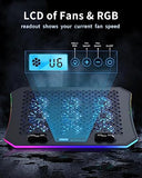KeiBn Upgraded Gaming Laptop Cooler Pad with 9 Quiet RGB Fans
