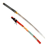 Vermilion Crane Katana, 1045 Carbon Steel Hand Forged Full Tang Sword