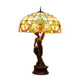Tiffany Table Lamp Tiffany Style Large Table Lamp Baroque Multicolor Stained Glass Shade Desk Lamp