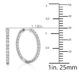 1 1/5 to 10 Carat Moissanite Inside Out Hoop Earrings for Women