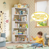 Baffle, Freestanding L Shaped Display Shelf Stand for Home Office, Living Room, Bedroom, Kitchen