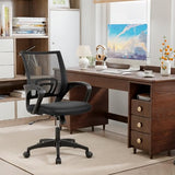 BestOffice | Ergonomic Office Chair | Mid-Back Swivel Desk Chair | Breathable Backrest & Lumbar Support | Adjustable Height