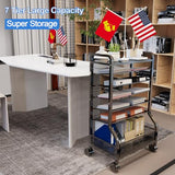 Teacher Rolling Cart Storage Organizer File Folder Rolling File Cart Under Desk