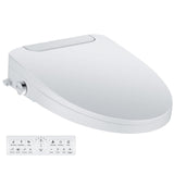 mijashy Electric Bidet Toilet Seat, Elongated, Warm Water with Air Dryer, Heated Seat and Slow Close Lid, Front and Rear Wash, LED Nightlight, Wireless Remote, White, 101