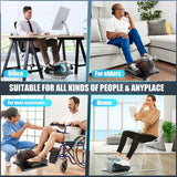 ANCHEER Under Desk Elliptical Machine - Quiet Pedal Exerciser for Seniors, Office & Home, Low-Impact Seated Leg Workout Equipment, Smart LCD Display, Remote Control(Gray)