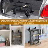 LeleCAT 2-Tier Storage Cart with Wheels, Heavy Duty Folding Rolling Cart