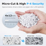 BONSEN 300-Sheet Auto Feed Micro-Cut 2-in-1 Paper Shredder for Office, 60-Mins Heavy Duty Shredder, P-4 High Security, 58dB Super Quiet