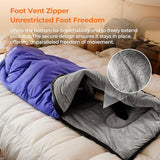 FARLAND Sleeping Bag for Adults, Cold Weather & Warm Plush Fleece-Lined Interior - Portable Waterproof Windproof with Compression Sack for Camping Hiking Traveling Indoor & Outdoor