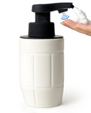 BosilunLife Automatic Soap Dispenser Ceramic Hand Free Soap Dispenser with Waterproof Pump Rechargeable Smart Electric Lotion Soap Dispenser Touchless 10oz (White, Foam Pump)