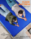 Gaialoop 3 Inch Memory Foam Camping Mattress, Dual Layer Thick Sleeping Camp Pad for Car Tent Cot, Roll-Up Portable Glamping Floor Bed for Guests Sleepover[Full: 75 * 54 * 3"]
