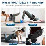 Hip Thrust Belt - Dumbbell Hip Thrust Belt - Premium Leather Thickened & Widen, Comfortable (Black)