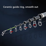 Fishing Pole Combo Set, Telescopic Carbon Fiber Fishing Rod with Strong Waist Reel, Comfortable Grip Hand Rod Set for Freshwater & Saltwater (5.4m)(2.4m)