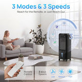 Swamp Cooler, 1800 CFM Windowless Portable Air Conditioners with 4.2 Gal Water Tank, 120° Swing,12H Timer,3 Modes & 3 Speeds,4 Ice Packs, Evaporative Air Cooler for Room,Bedroom,Office,Black