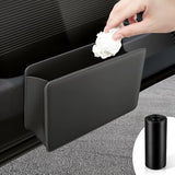 SINGARO Car Door Trash Can, Leather Vehicle Trash Bin, Mini Dustbin Garbage Container Can with 30 Pcs Trash Bags, Black