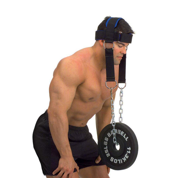 YCYU Padded Neck Training Head Harness with Chain Weight Lifting Chin & Head Neck Exerciser Straps Gym Bodbuilding Equipment for Stronger Neck YCYU