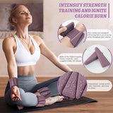Ankle Weights Set of 2 (2 lb Each) Adjustable Wrist Weights for Women Men Wearable Arm Leg Weight for Pilates, Running, Walking, Workout, Yoga, Deep Plum