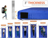 Gaialoop 3 Inch Memory Foam Camping Mattress, Dual Layer Thick Sleeping Camp Pad for Car Tent Cot, Roll-Up Portable Glamping Floor Bed for Guests Sleepover[Single: 75 * 30 * 3"]
