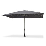 PURPLE LEAF Business Patio Umbrella 10' x 13' Semi Auto Lift, Grey