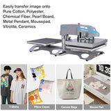 16x20 Dual Platen Pneumatic Swing Head Heat Press Machine